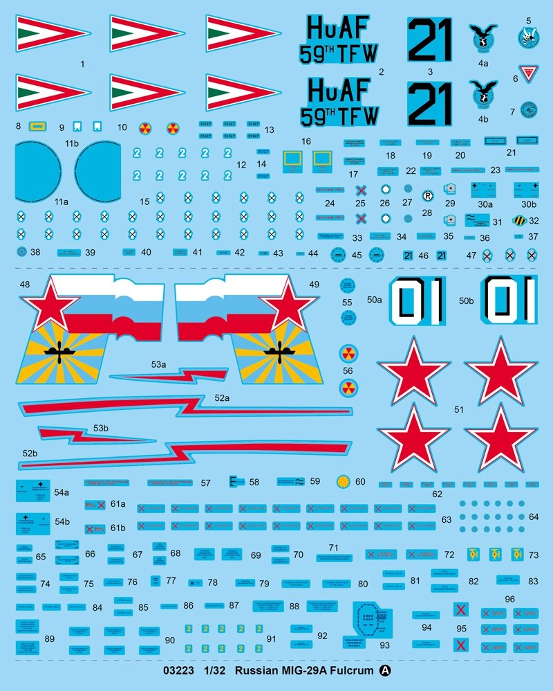 Trumpeter 03223 Russian MIG-29A Fulcrum 1/32 – obrázek 5