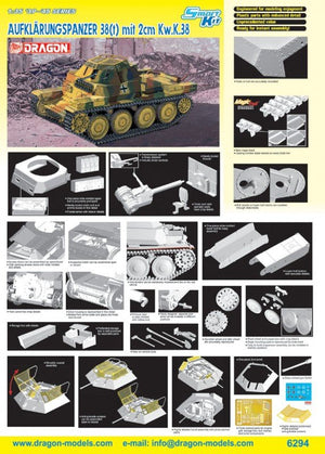Dragon 6294 Aufklaerungspanzer 38(t) mit 2cm Kw.K. 38 (1/35)  – image 2