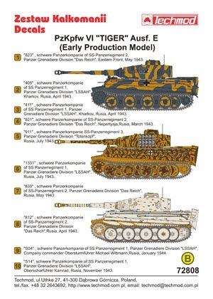 Techmod 72808 - Pz.Kpfw.VI Tiger Ausf.E (Early Production Model) 1/72 – image 2