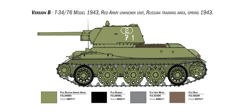 Italeri 6570 T-34/76 mod. 1943 1/35 – obrázek 5