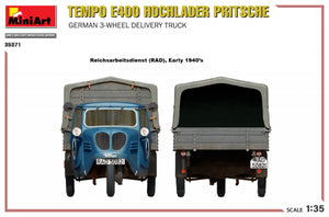 MiniArt 35371 Tempo E400 Hochlader Pritsche German 3-wheel delivery truck 1/35 – immagine 13