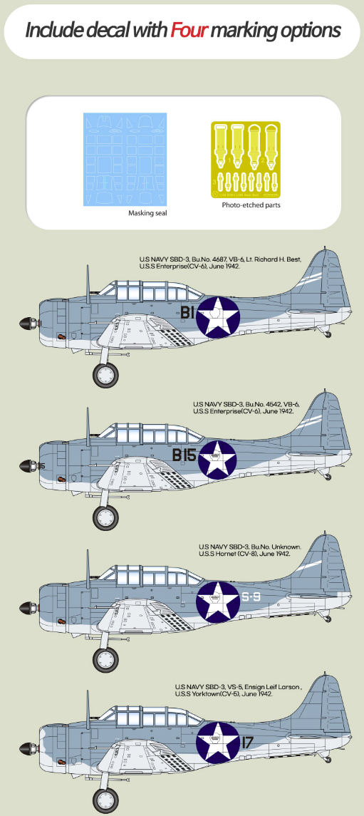 Academy 12345 USN SBD-3 &amp;quot;Battle of Midway&amp;quot; 1/48 – image 7