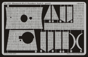 Eduard 35425 Zimmerit Panther Ausf. A 1/35 Tamiya – immagine 2