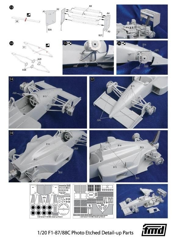 KA Models FE-20012 FERRARI F1-87/88C DETAIL-UP SET Fujimi 1/20 – image 4