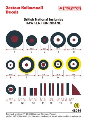 Techmod 48036 - British National Insignias - Hawker Hurricane 1/48 – image 2