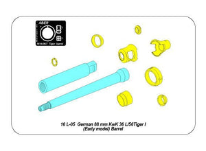Aber 16L-05 German 88 mm KwK 36 L/56 Tiger I Early Barrel 1/16 – Bild 11