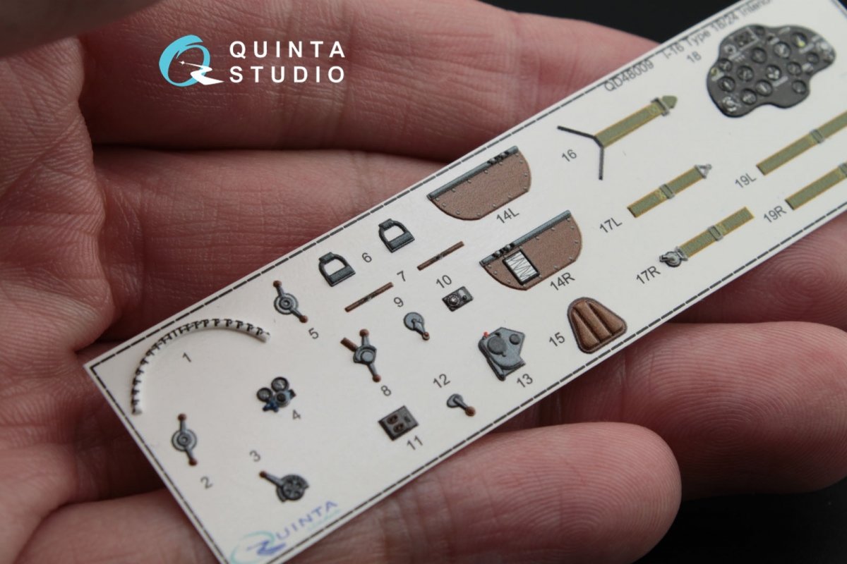 Intérieur imprimé en 3D et coloré sur papier décalcomanie Quinta Studio QD48009 I-16 type 18/24 (pour tous les kits) 1/48 – image 4