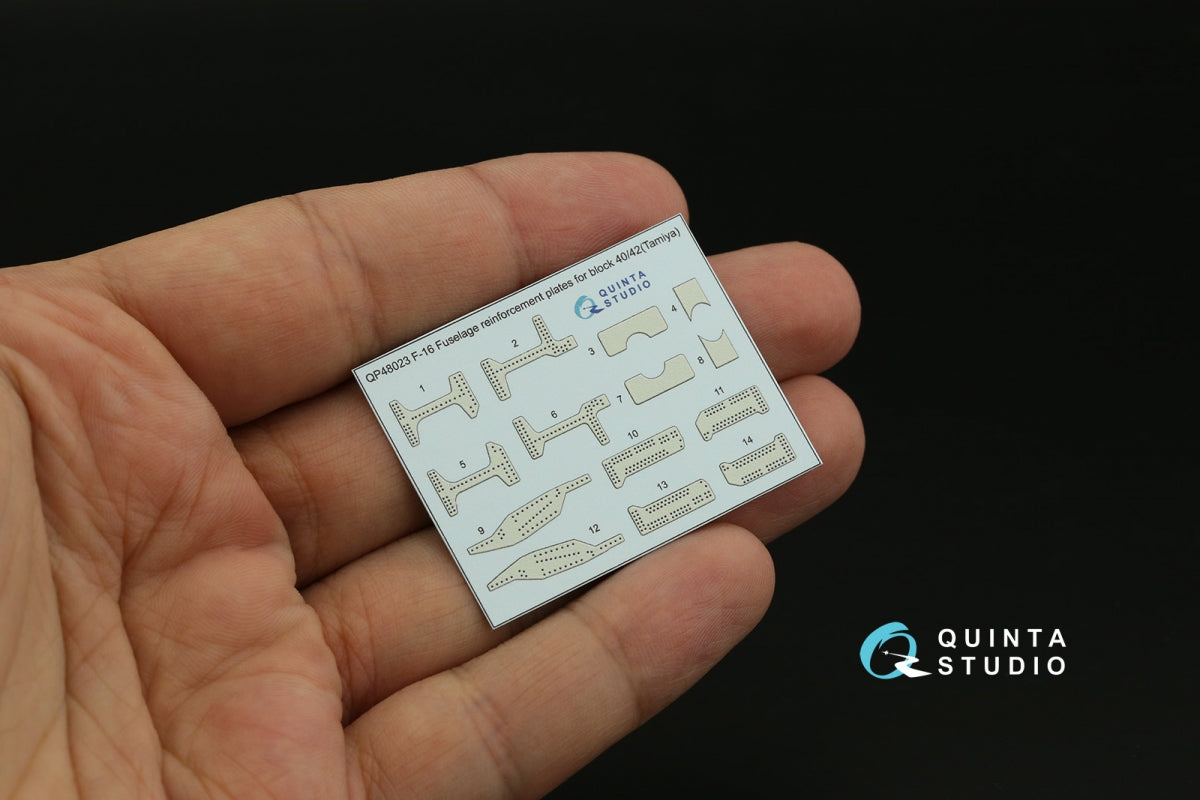 Quinta Studio QP48023 F-16 block 40/42 reinforcement plates (Tamiya) 1/48 – image 4