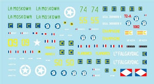 Star Decals 72-A1082 French Sherman Mix. M4A1, M4A3 105mm, M4A3 76mm and M4A3E2 Jumbo 1/72 – obrázek 2