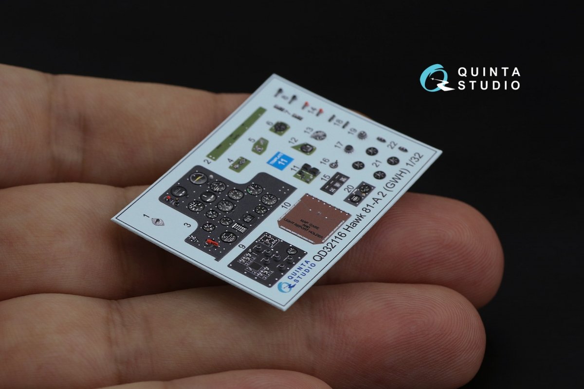 Quinta Studio QD32116 Hawk 81-A2 3D-Printed &amp;amp; coloured Interior on decal paper (GWH) 1/32 – zdjęcie 10