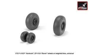 Armory Models AW72338 F-111E/F Aardvark / EF-111A Raven wheels w/ weighted tires 1/72 – obrázek 3