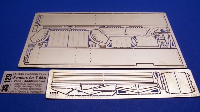 Aber 35129 Fenders for the Soviet T-55A medium tank part 2 additional set (TAM,TRU) (1/35)
