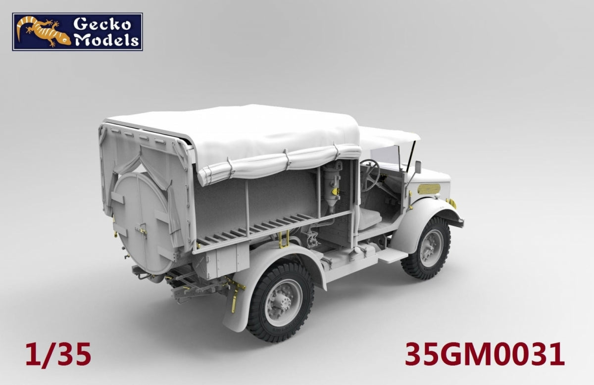 Gecko Models 35GM0031 Bedford MWC 15-cwt 4x2 200 Gallon Water Bowser Truck (Open Cab Aeroscreen) 1/35 – image 3