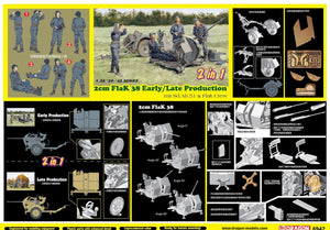Dragon 6942 2cm FlaK 38 Early/Late Production with Sd.Ah.51 and Crew (2in1) 1/35 – image 2