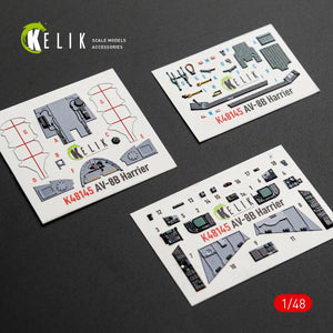 Kelik K48145 AV-8B Harrier - interior 3D decals for Hasegawa kit 1/48