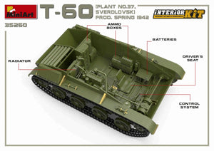MiniArt 35260 T-60 PLANT N.37, SVERDLOVSK PROD. SPRING 1942. INTERIOR KIT 1/35 – immagine 13