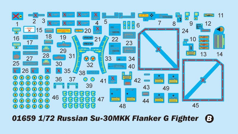 Trumpeter 01659 Russian Su-30MKK Flanker G 1/72 – image 19