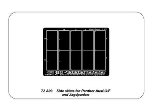 Aber 72A03 Side skirts for Panther Ausf.G/F and Jagdpanther 1/72 – image 3