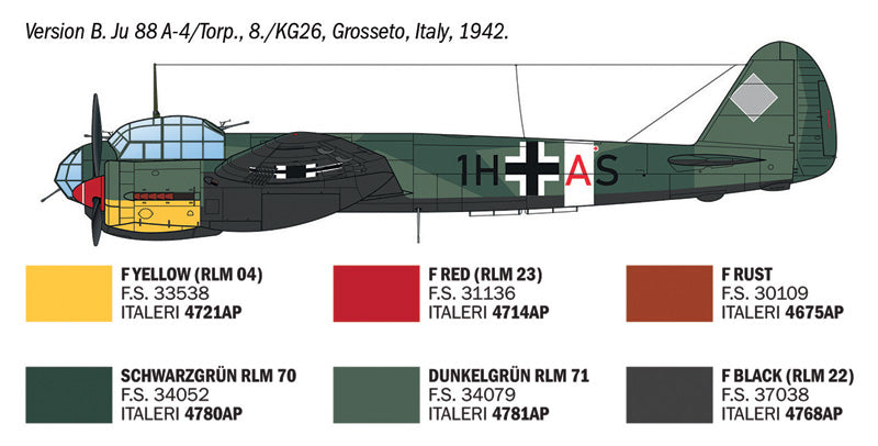 Italeri 1489 Junkers Ju 88 A-4/17 Torpedo Bomber 1/72 – zdjęcie 12