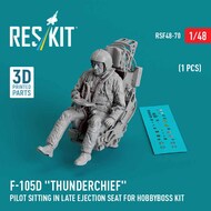 RESKIT RSF48-0070 F-105D &amp;quot;Thunderchief&amp;quot; pilot sitting in late ejection seat for HobbyBoss kit (1 pcs) (3D Printed) 1/48