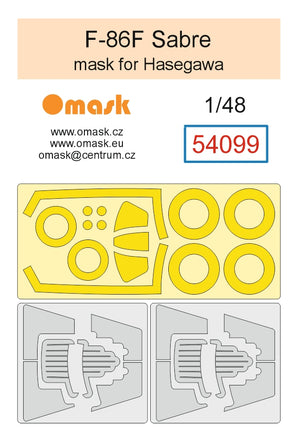 Omask 54099 1/48 F-86F Sabre Mask (for Hasegawa) 1/48
