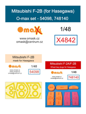 Omask X4842 Mitsubishi F-2B O-Max Set (for Hasegawa) 1/48