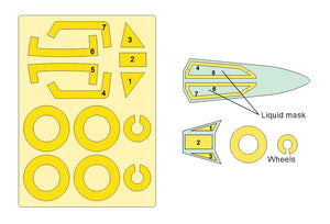 Omask 54094 1/48 Fw 190 D-9 Mask (for Miniart) 1/48 – obrázek 2